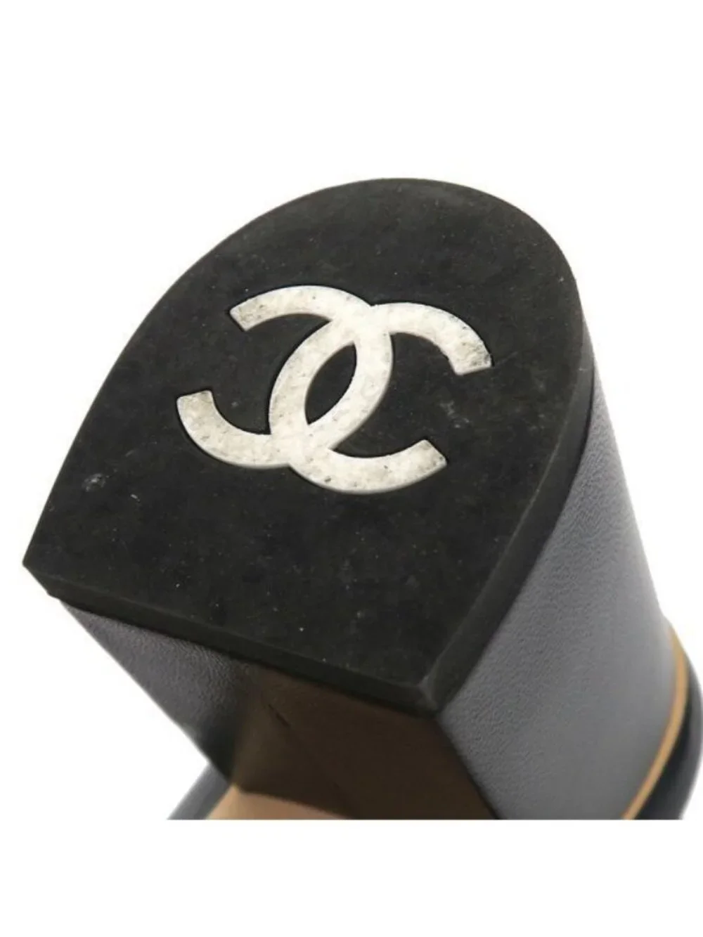 Chanel Sandals Leather Black